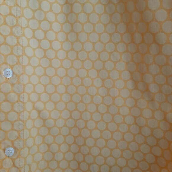 ROPER 100% Cotton Button Down Casual Shirt Yellow Dot Pattern Men's Sz XL Flawed - Picture 7 of 15